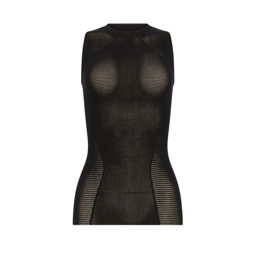 GRID NET TOP SLEEVELESS