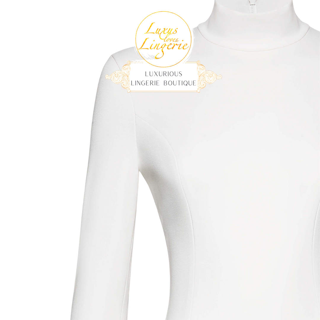 MIDI TURTLENECK SLIT DRESS