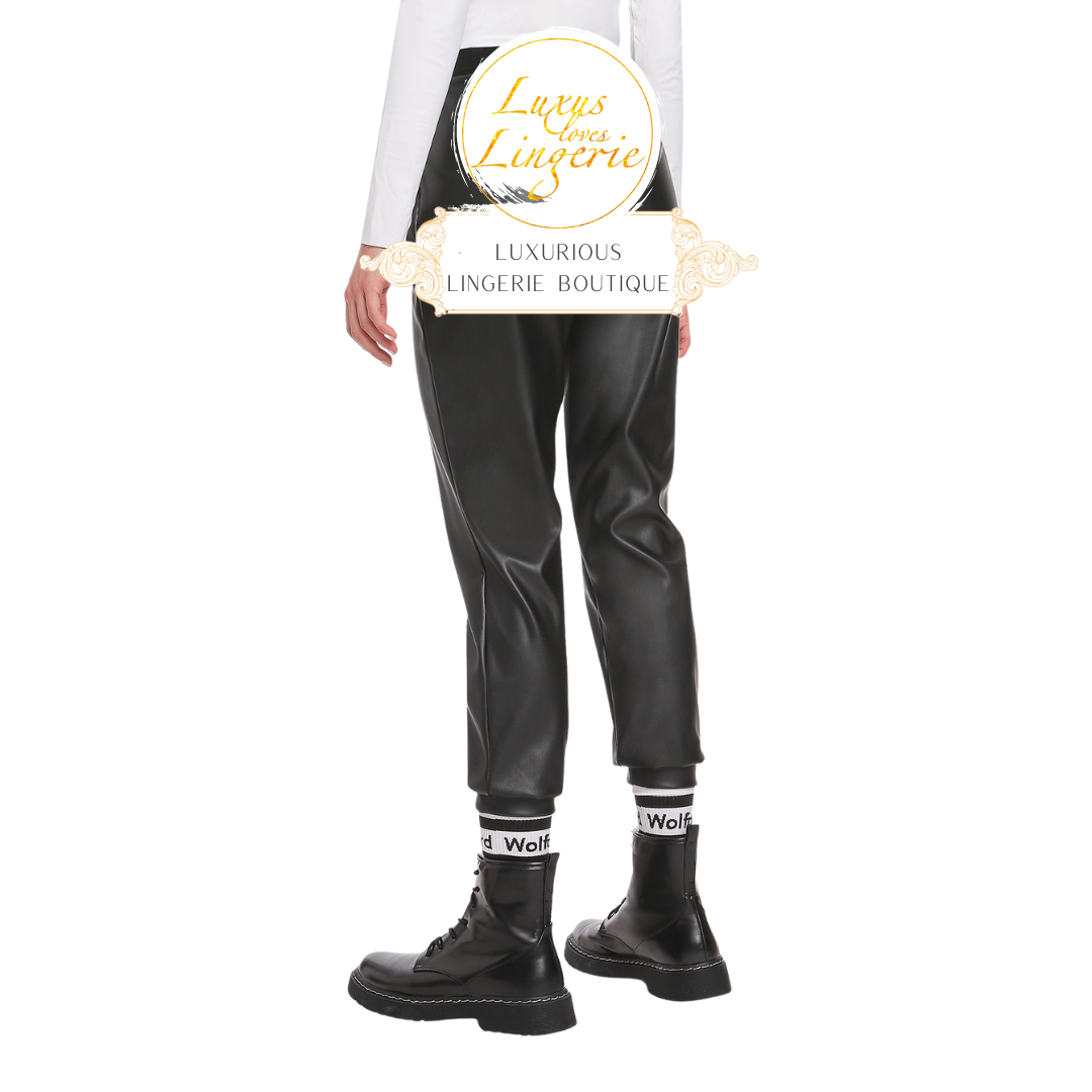 VEGAN LEATHER TROUSERS