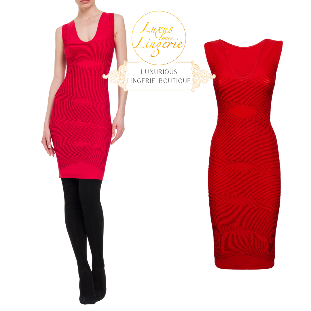 SHAPING PLISSEE DRESS