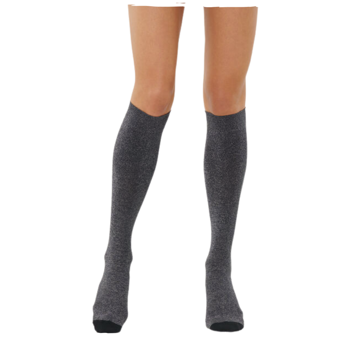 METALLIC W SUPPORT KNEE HIGHS