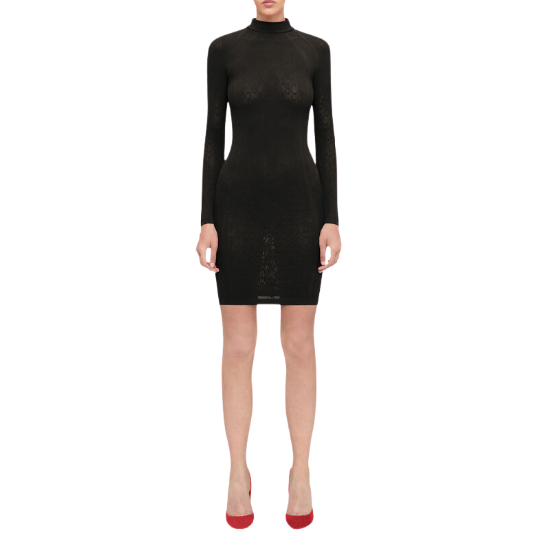 INTRICATE SHEER PATTERN DRESS