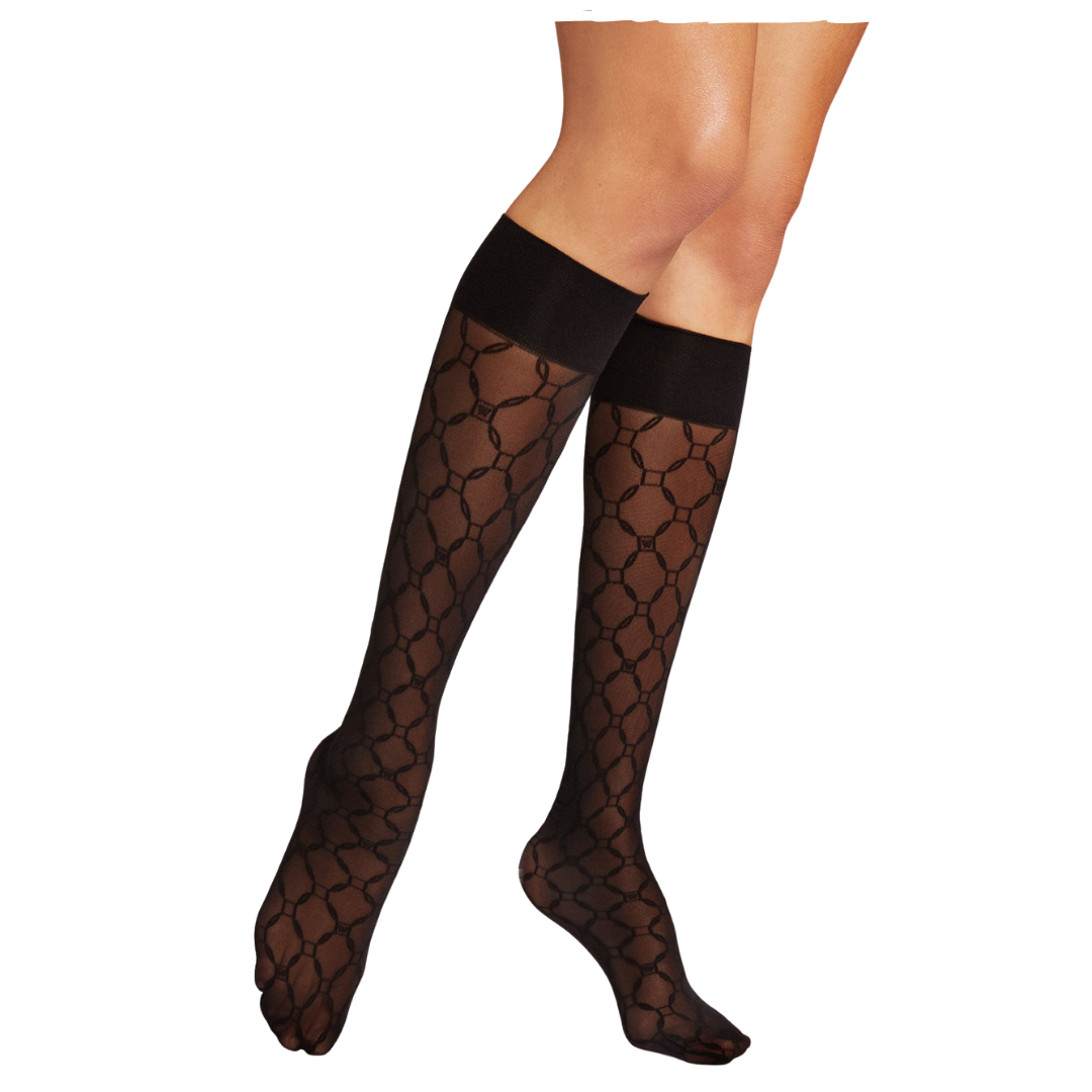AURORA MONOGRAM KNEE HIGHS