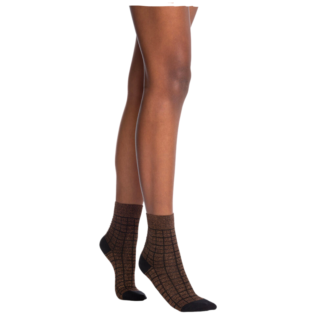 SHINY GRID SOCKS