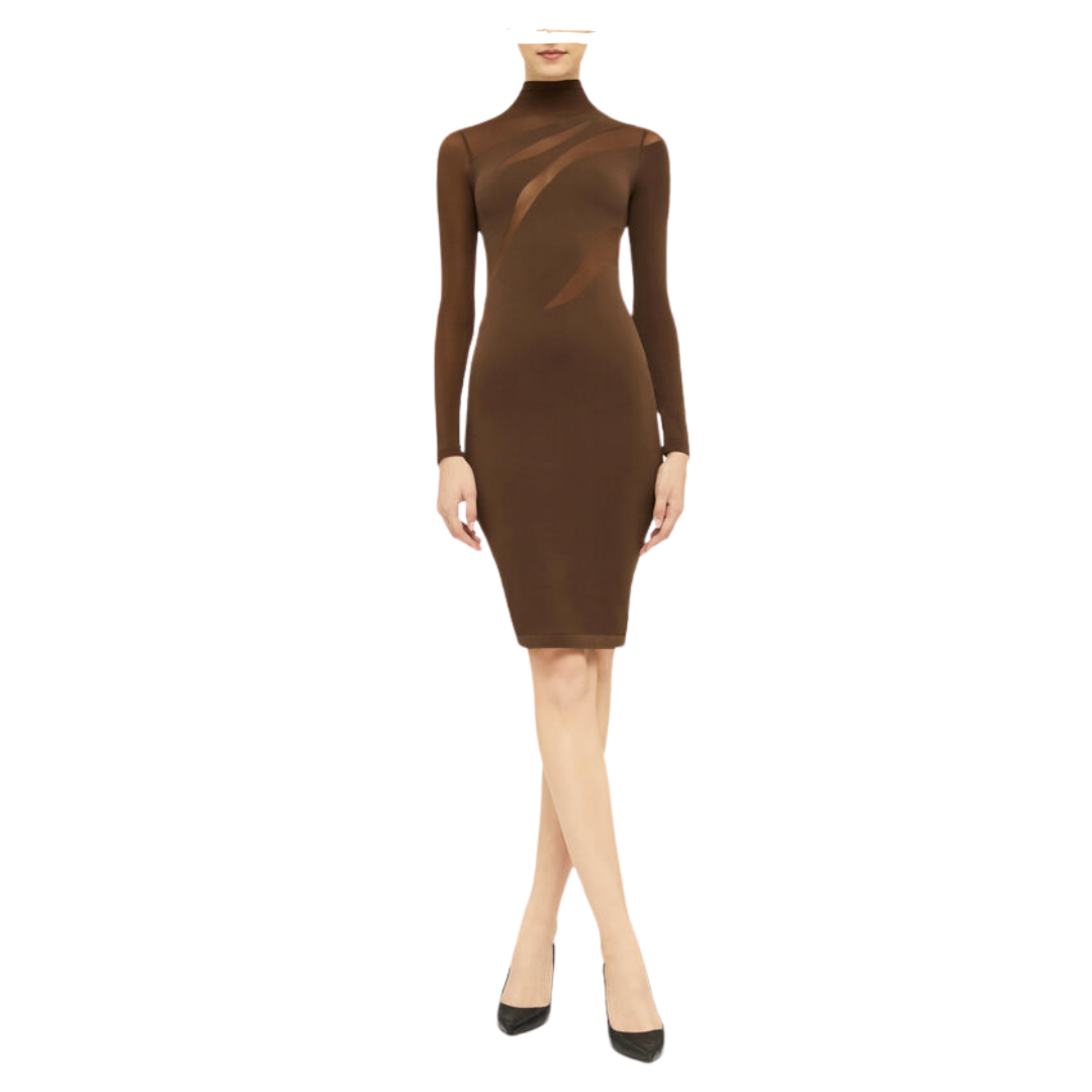 SHEER OPAQUE DRESS