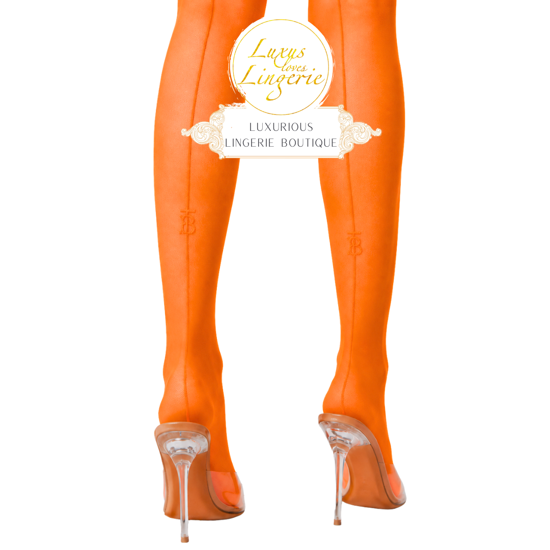 MONOGRAM MOTIF SEAMED TIGHTS