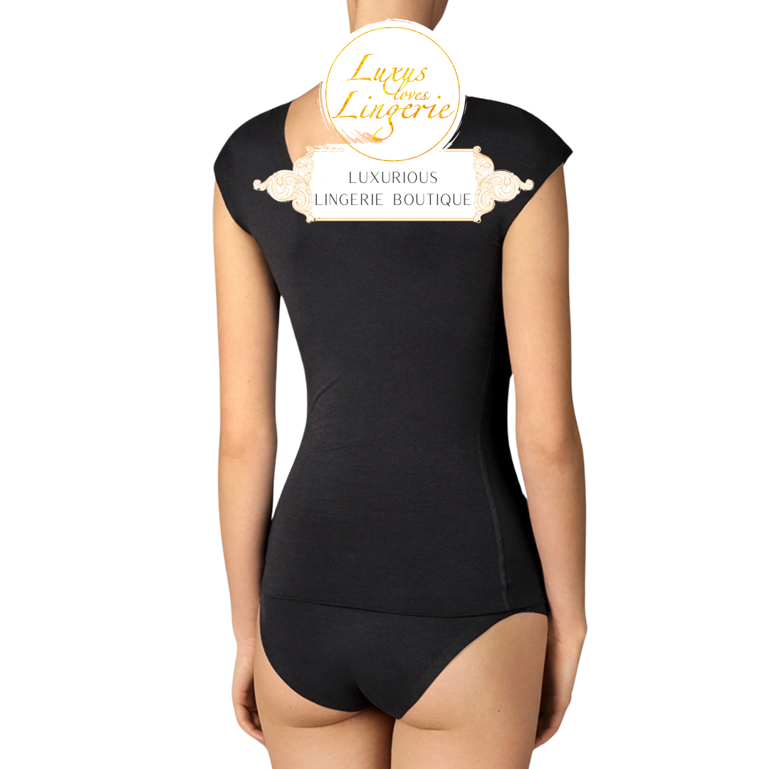COTTON CONTOUR SHIRT black