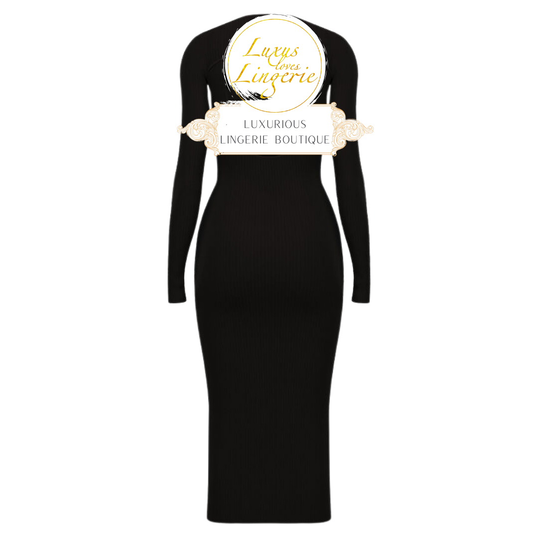 CONTOURED RIBS DRESS