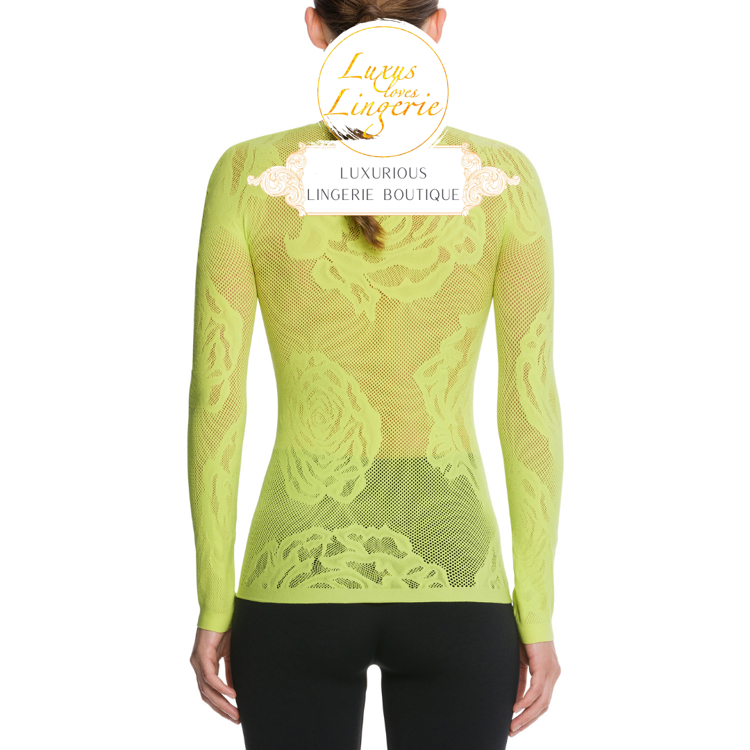 NET ROSES TOP LONG SLEEVES