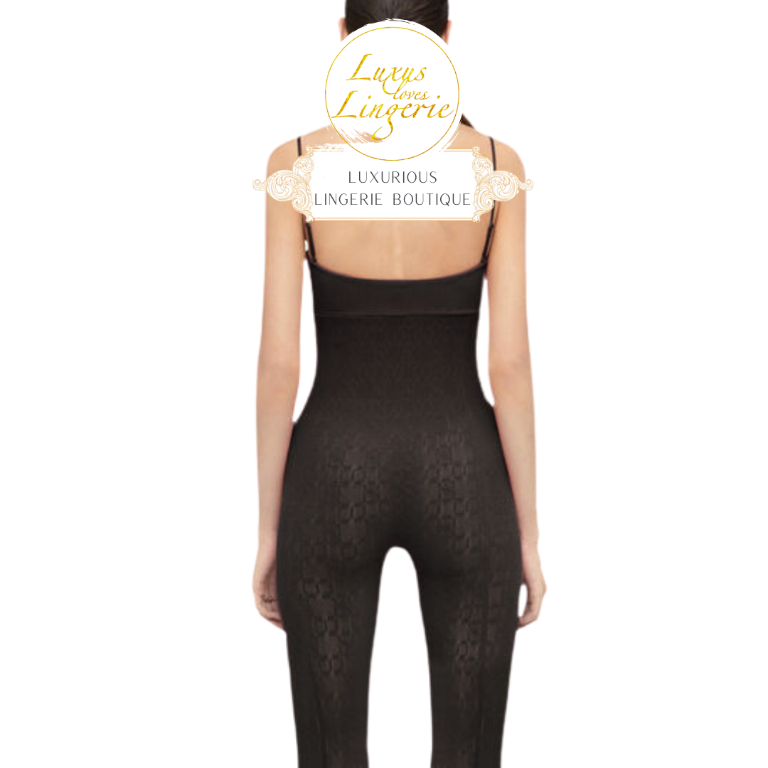 INTRICATE SHEER PATTERN JUMPSUIT