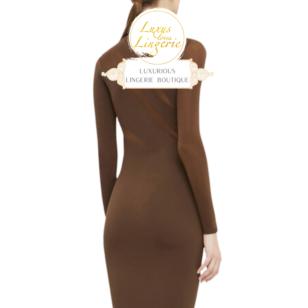 SHEER OPAQUE DRESS