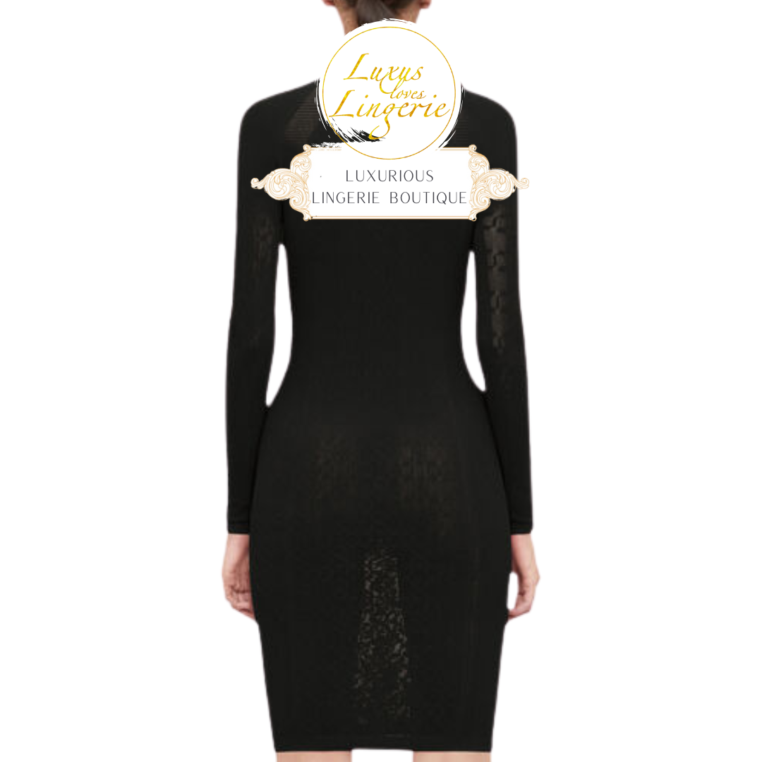 INTRICATE SHEER PATTERN DRESS