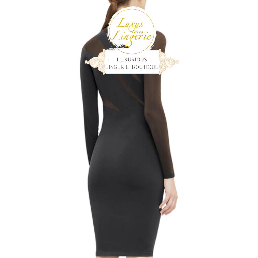 SHEER OPAQUE DRESS