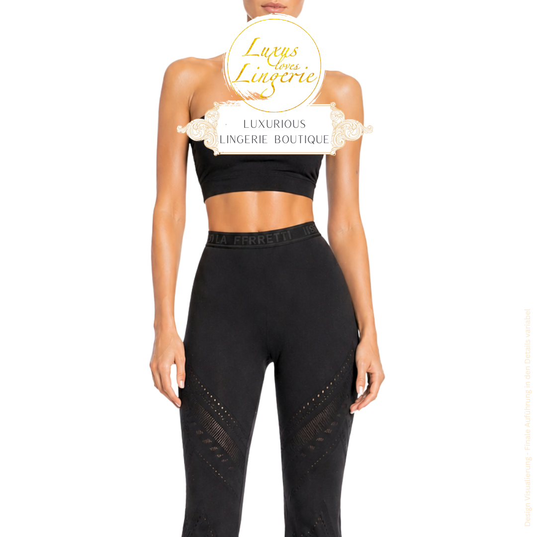 AJOURE NET FLARED LEGGINGS