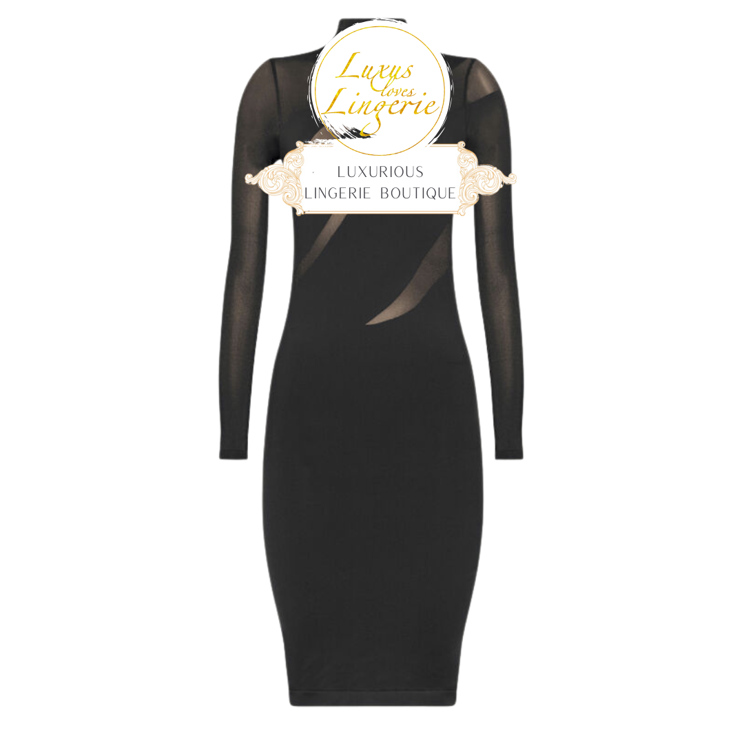 SHEER OPAQUE DRESS