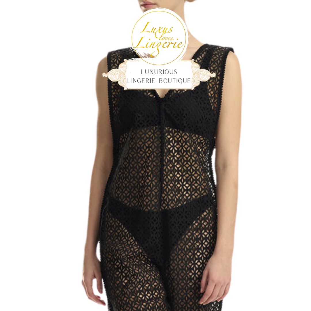 KNIT & EYELET JUMPSUIT