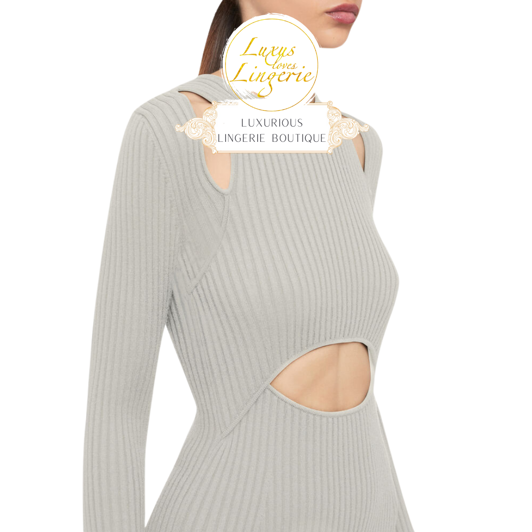 CONTOURED RIBS DRESS