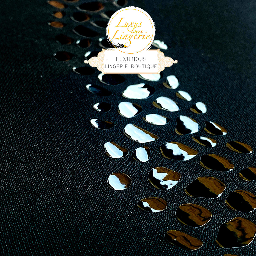 SNAKE SHIMMER BACK SEAM TIGHTS