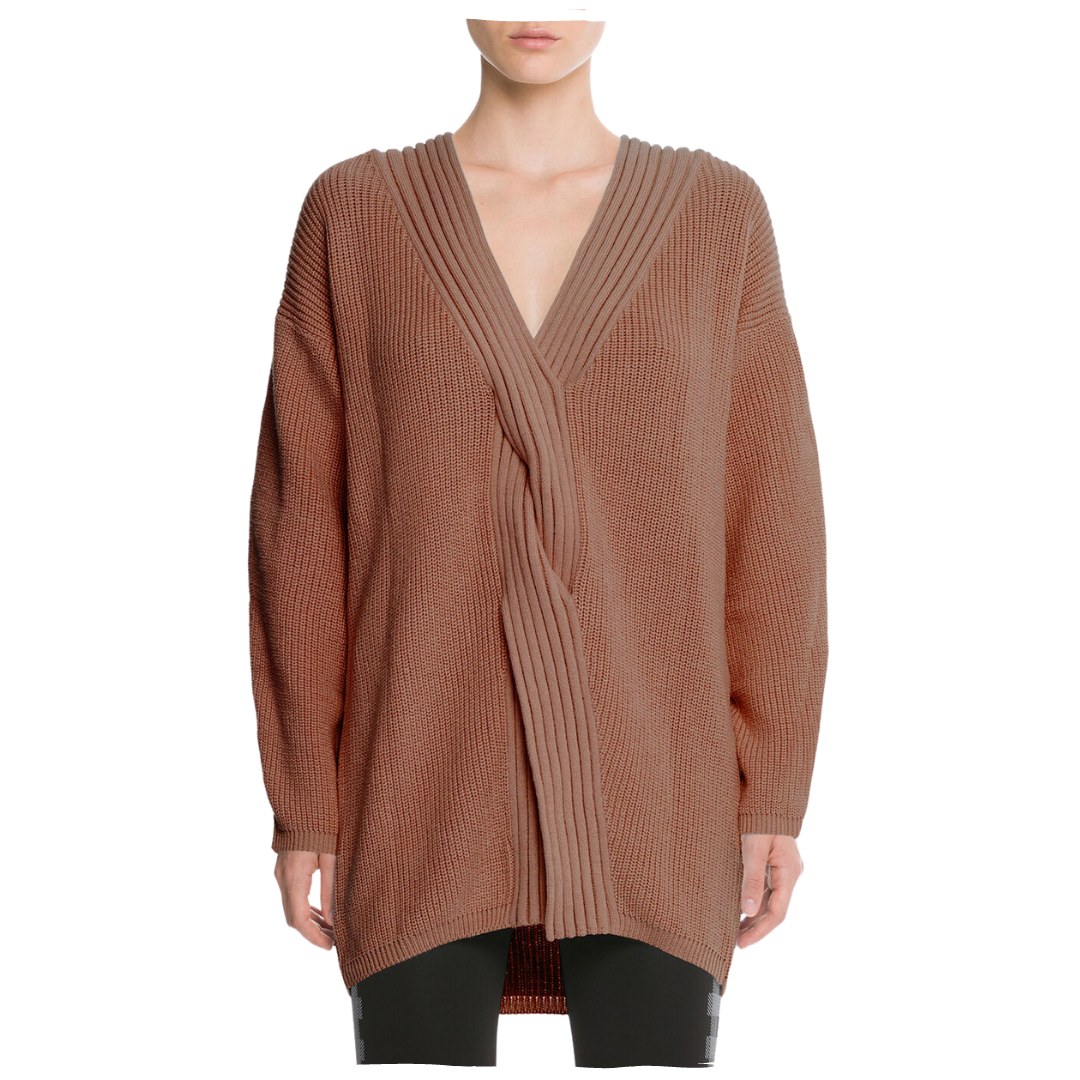 BRAIDED KNIT TOP LONG SLEEVES