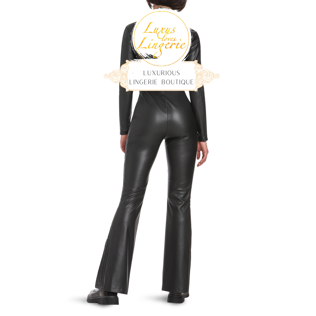 VEGAN LEATHER JUMPSUIT