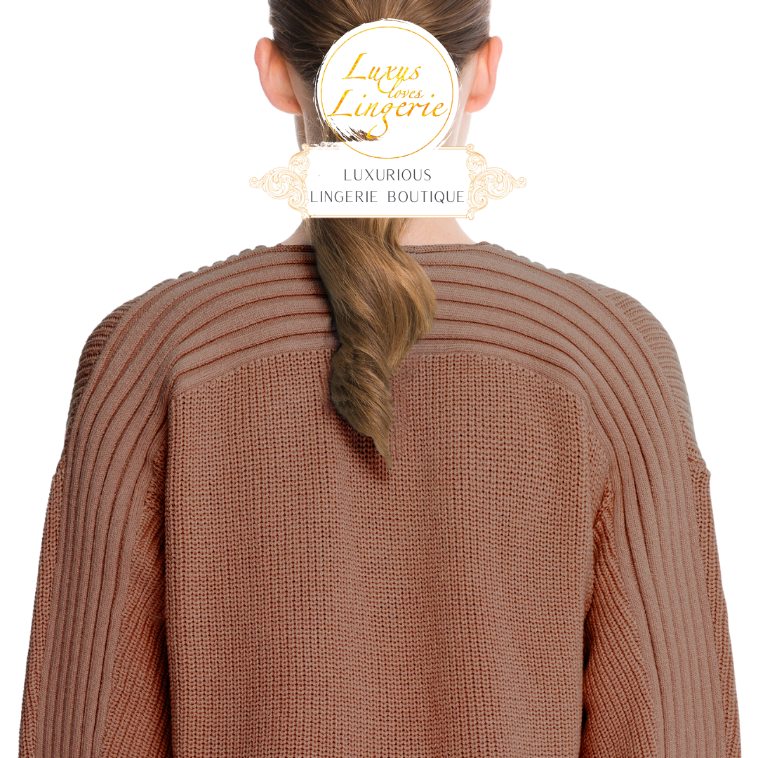 BRAIDED KNIT TOP LONG SLEEVES