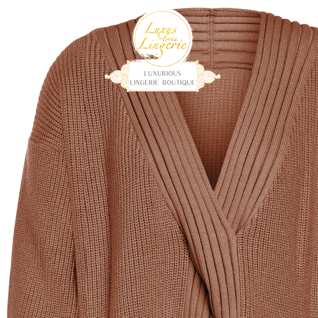 BRAIDED KNIT TOP LONG SLEEVES