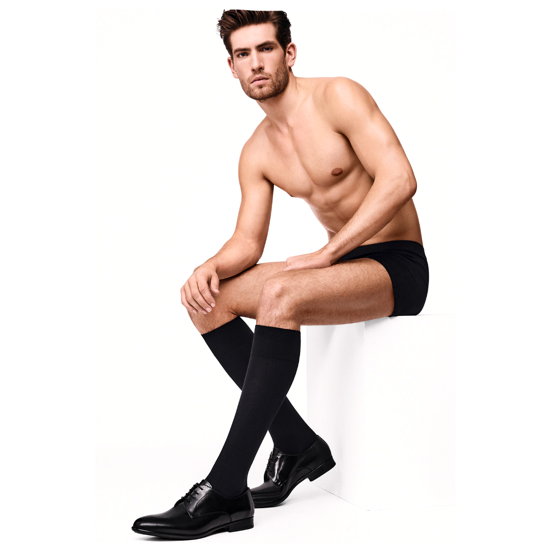 COTTON VELVET KNEE-SOCKS