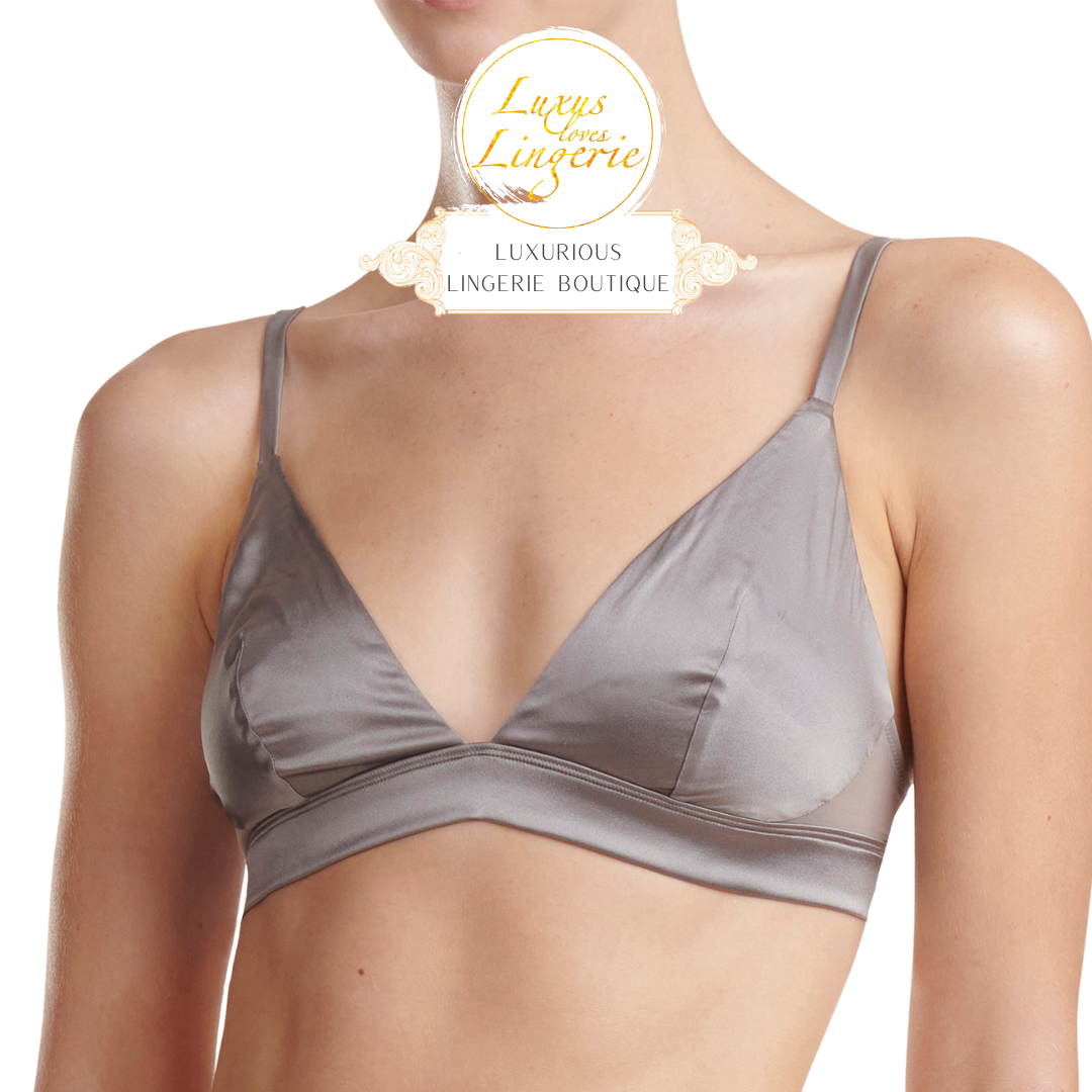 STRETCH SILK TRIANGLE BRA