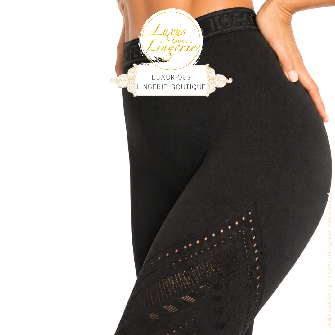 AJOURE NET FLARED LEGGINGS