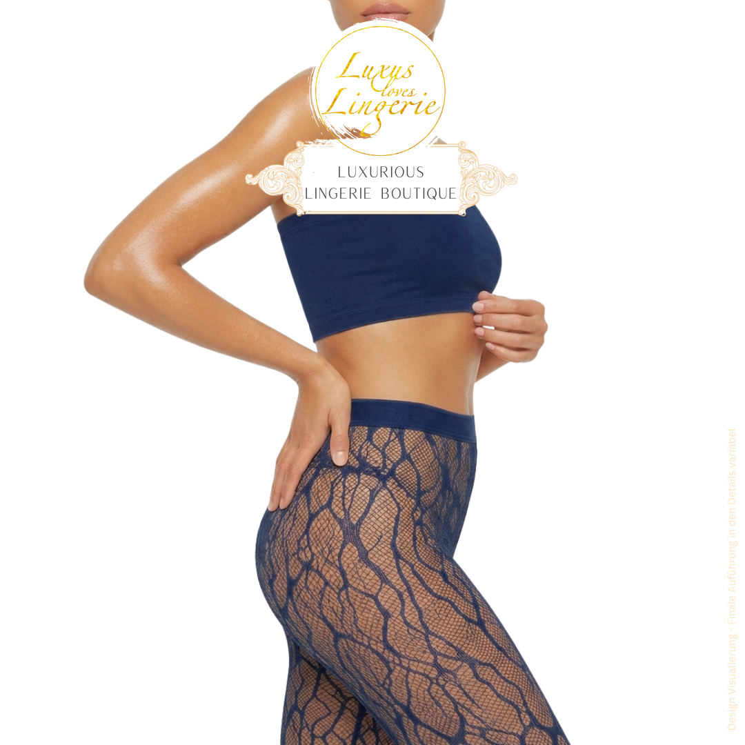 SNAKE LACE TIGHTS LEGGINGS navy 19415 5452