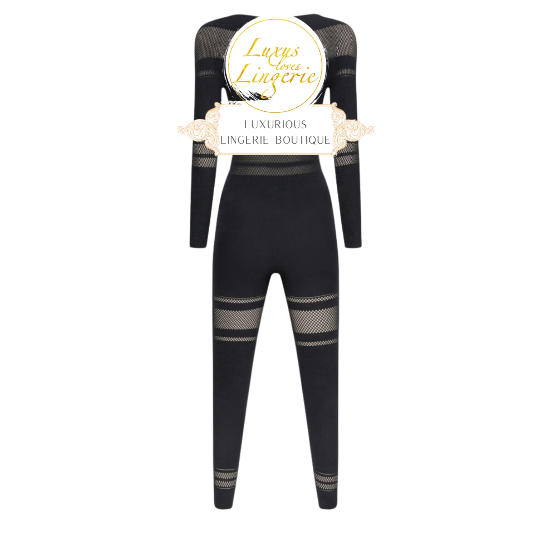 NET LINES JUMPSUIT