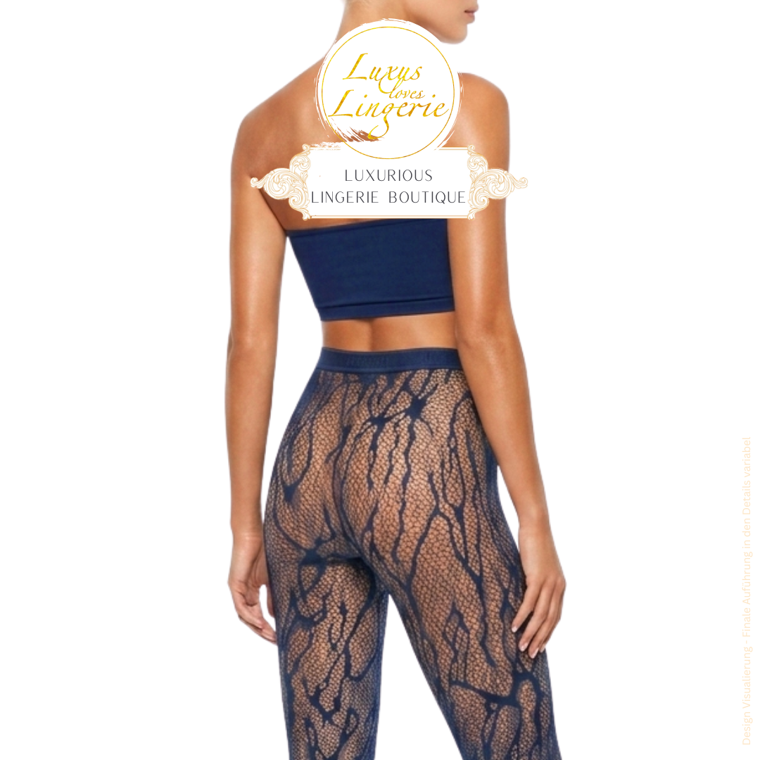 SNAKE LACE TIGHTS LEGGINGS navy 19415 5452