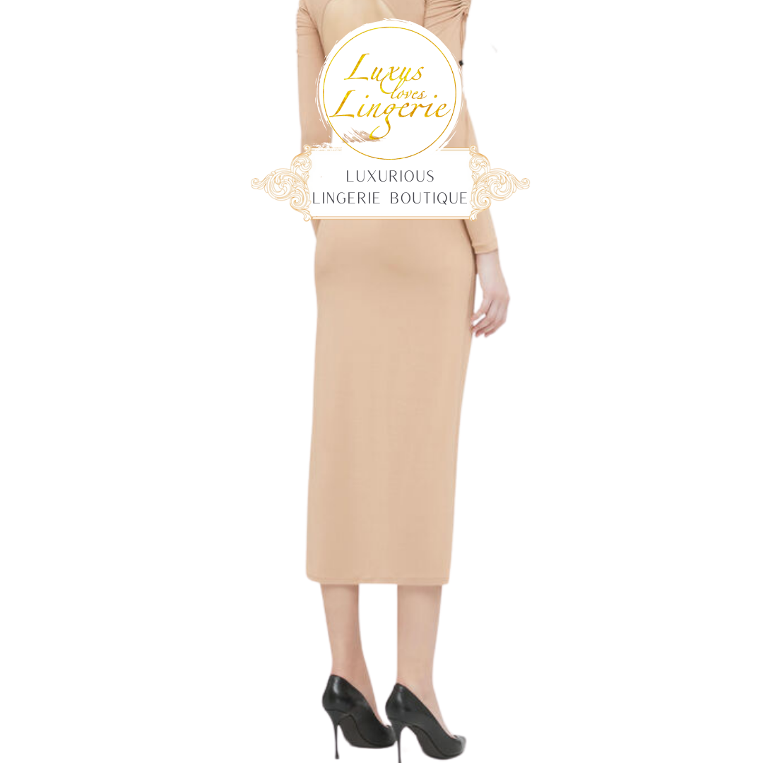 CREPE JERSEY SKIRT almond 53211 4853