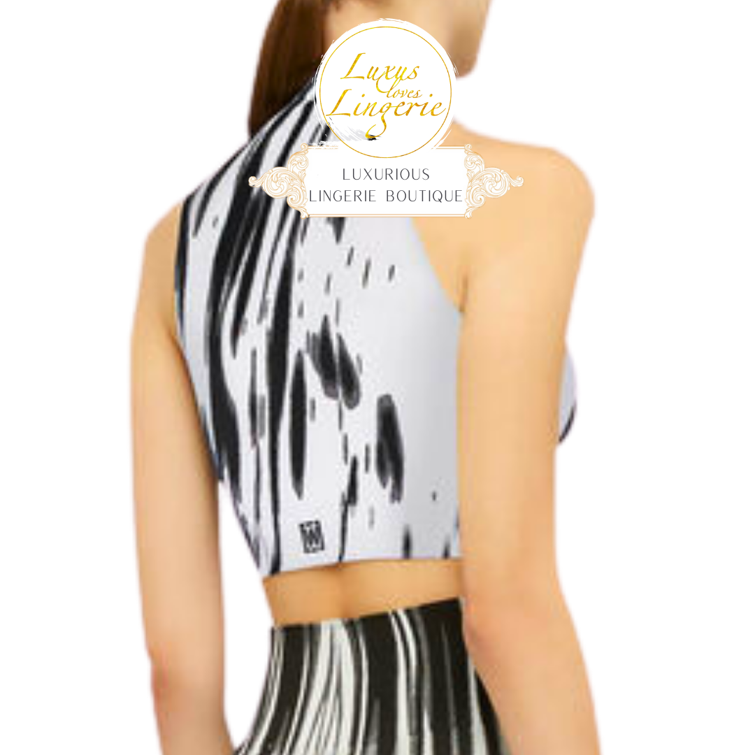 PAINT BRUSH TOP SLEEVELESS white black 57162 8222