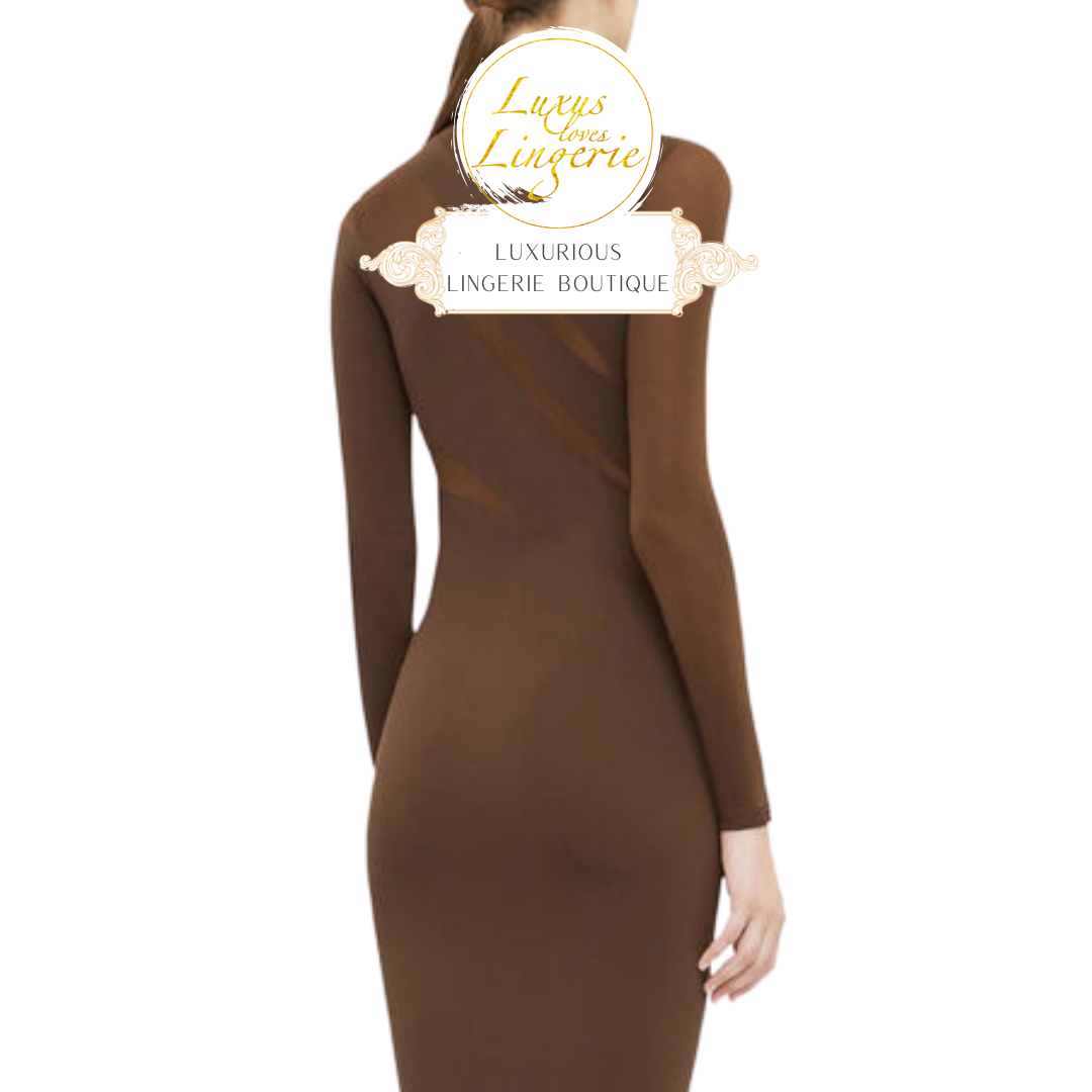 SHEER OPAQUE DRESS umber 58304 4850