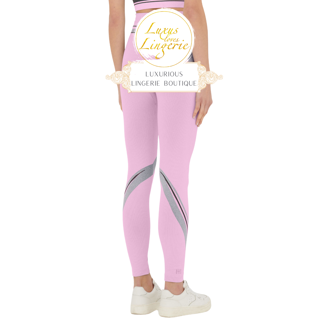 SHAPING STRIPES LEGGINGS  pink 17073 9900