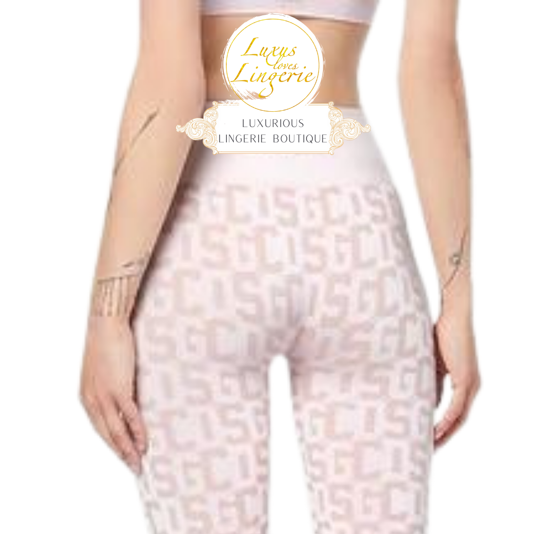 MONOGRAM LEGGINGS pink mono 14953