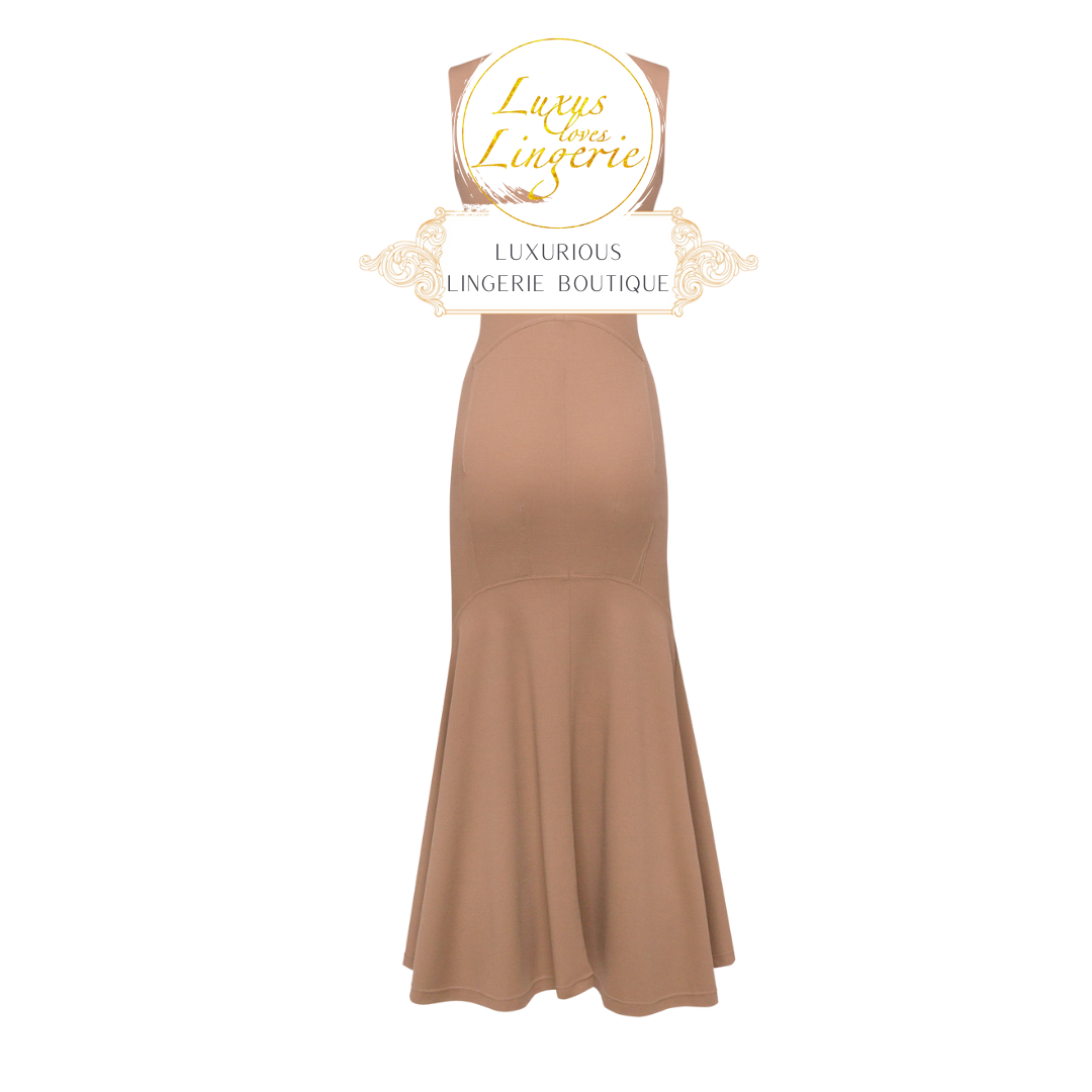 THE 3D-CUT BODY HUGGING DRESS cafe au lait 52933 4816