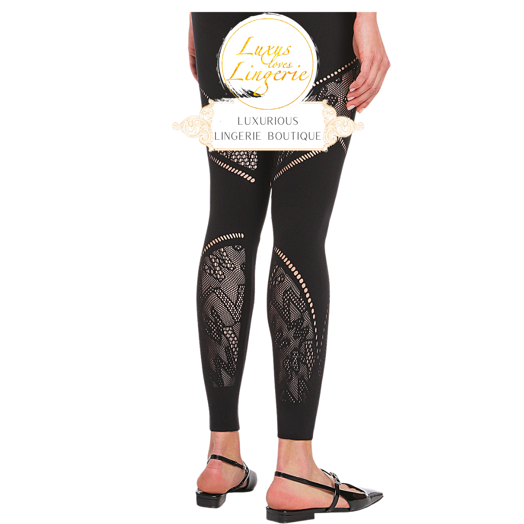 SPORTY LOGO NET LEGGINGS