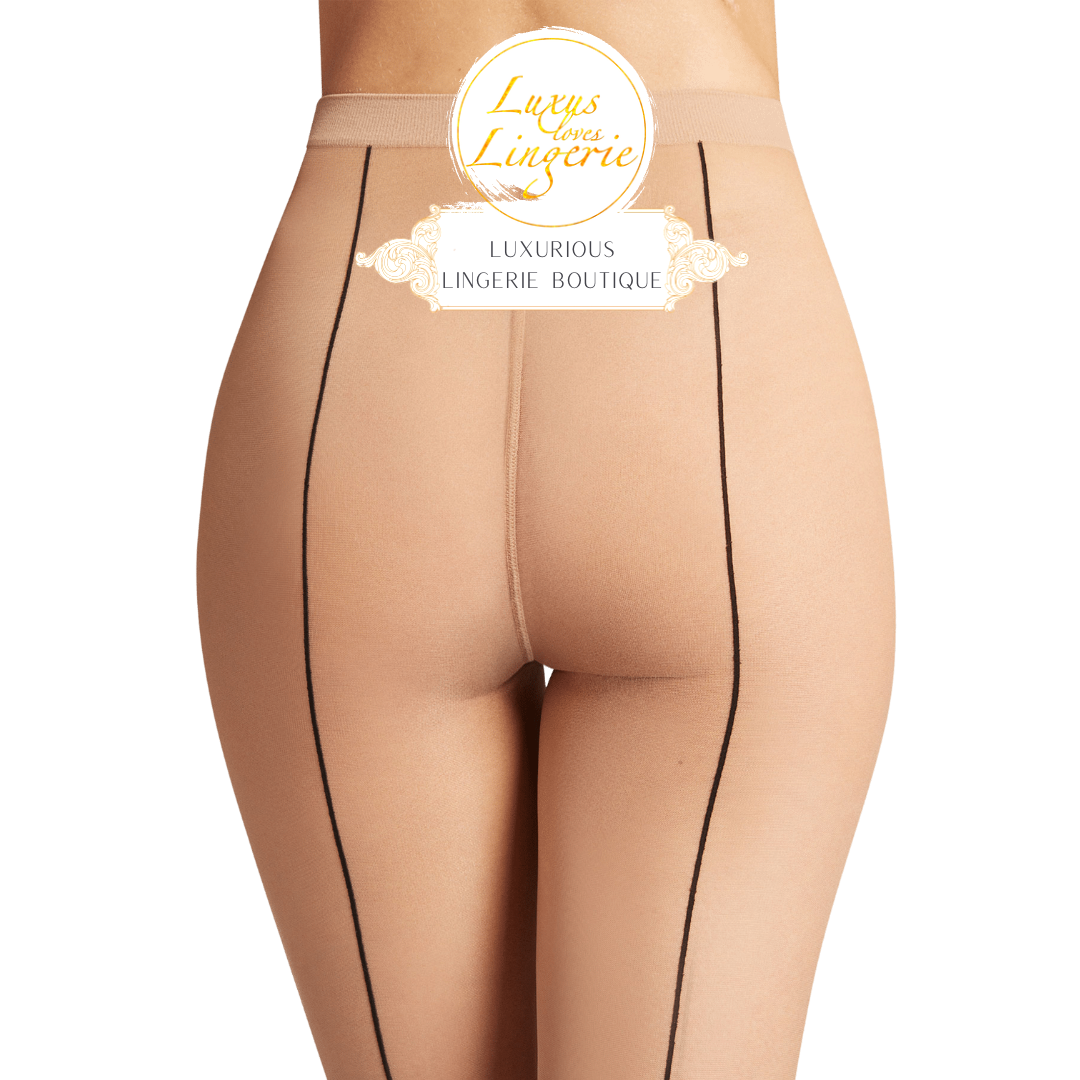 LOGO SCRIPT BACKSEAM TIGHTS