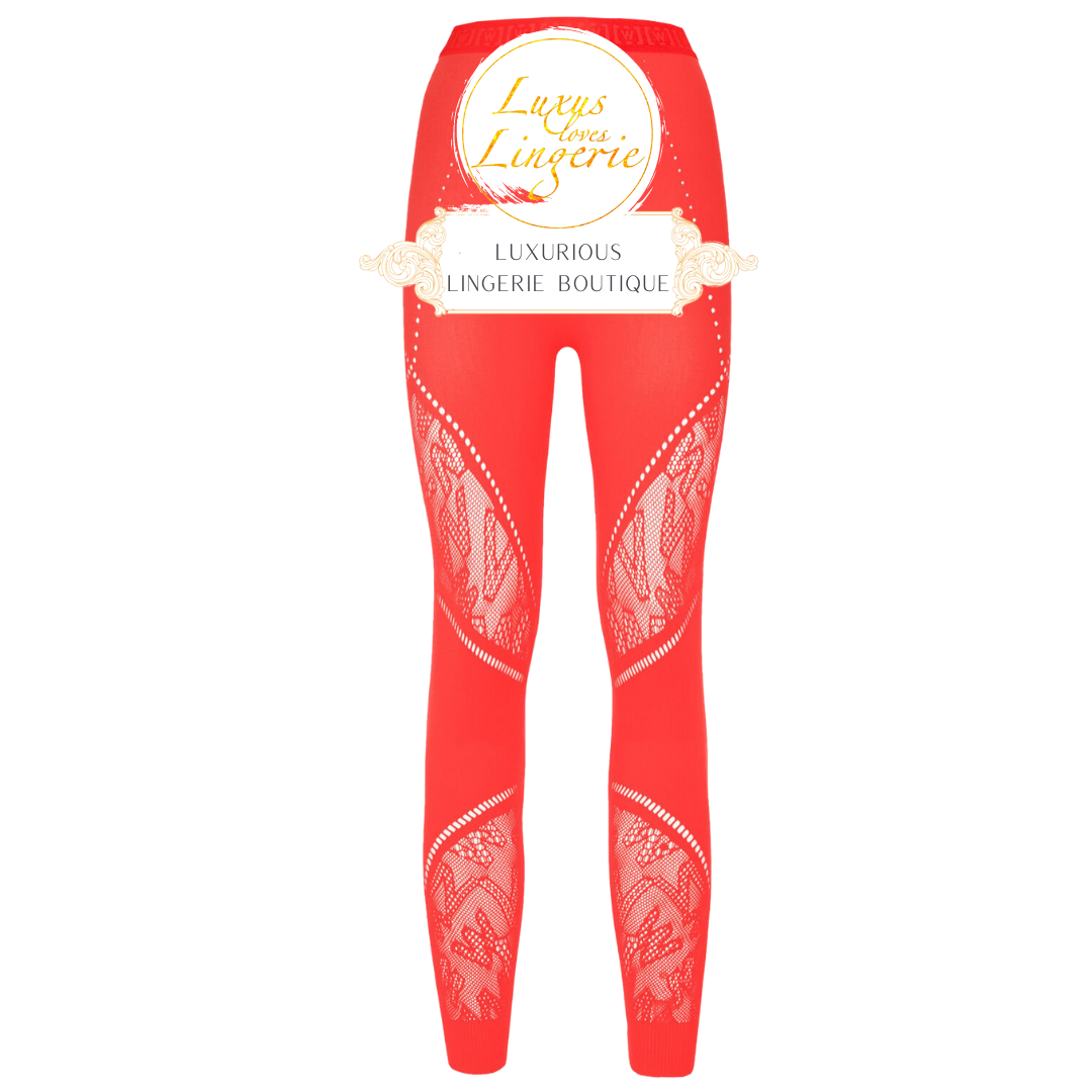 SPORTY LOGO NET LEGGINGS