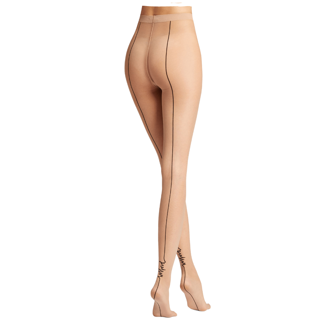 LOGO SCRIPT BACKSEAM TIGHTS