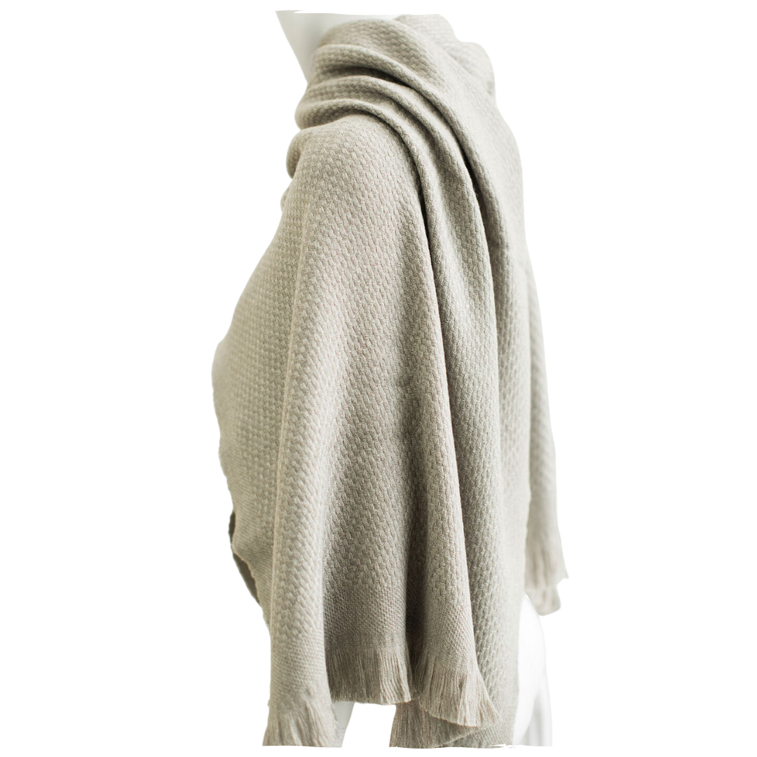 STRUCTURED WOOL WRAP SCARF