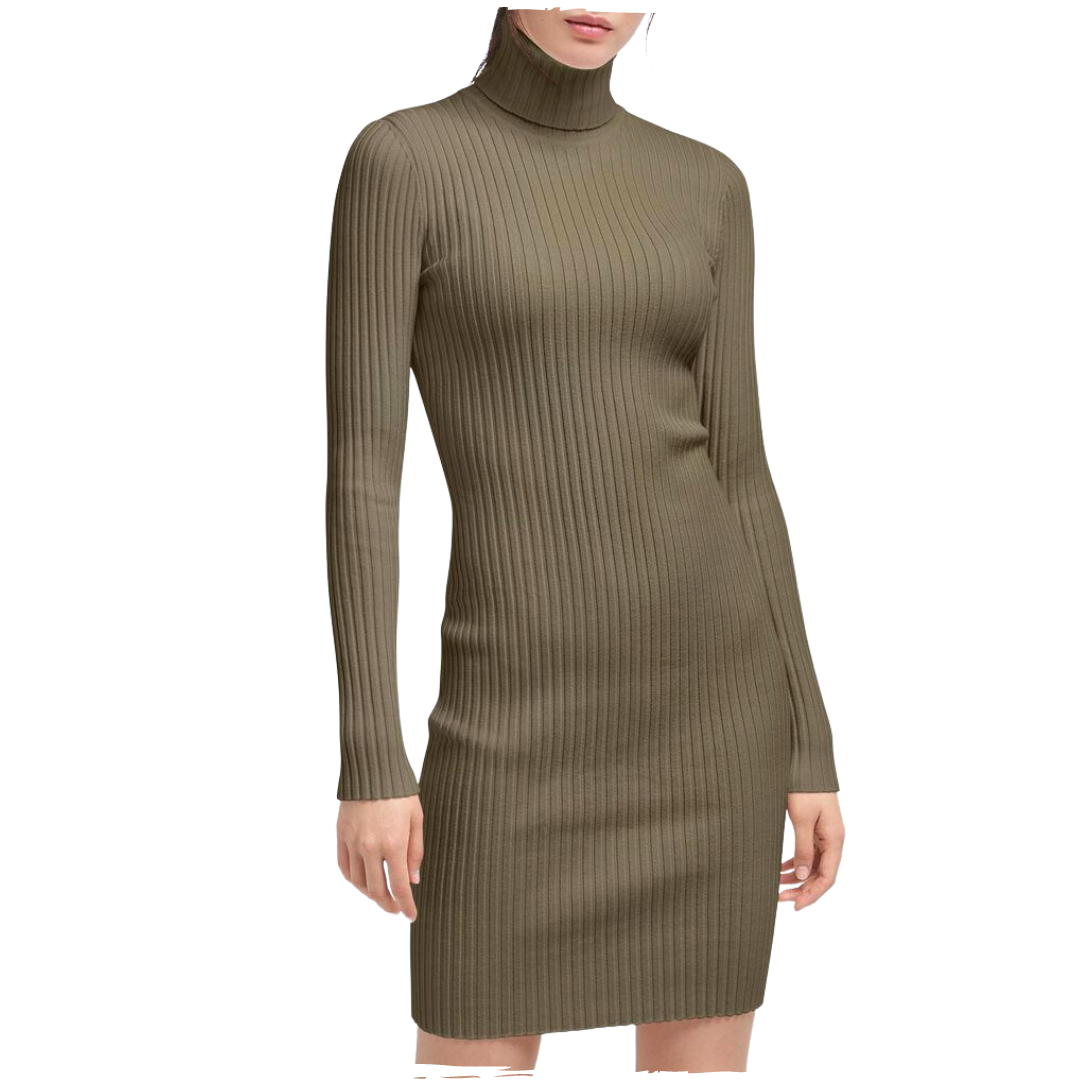 MERINO RIB DRESS