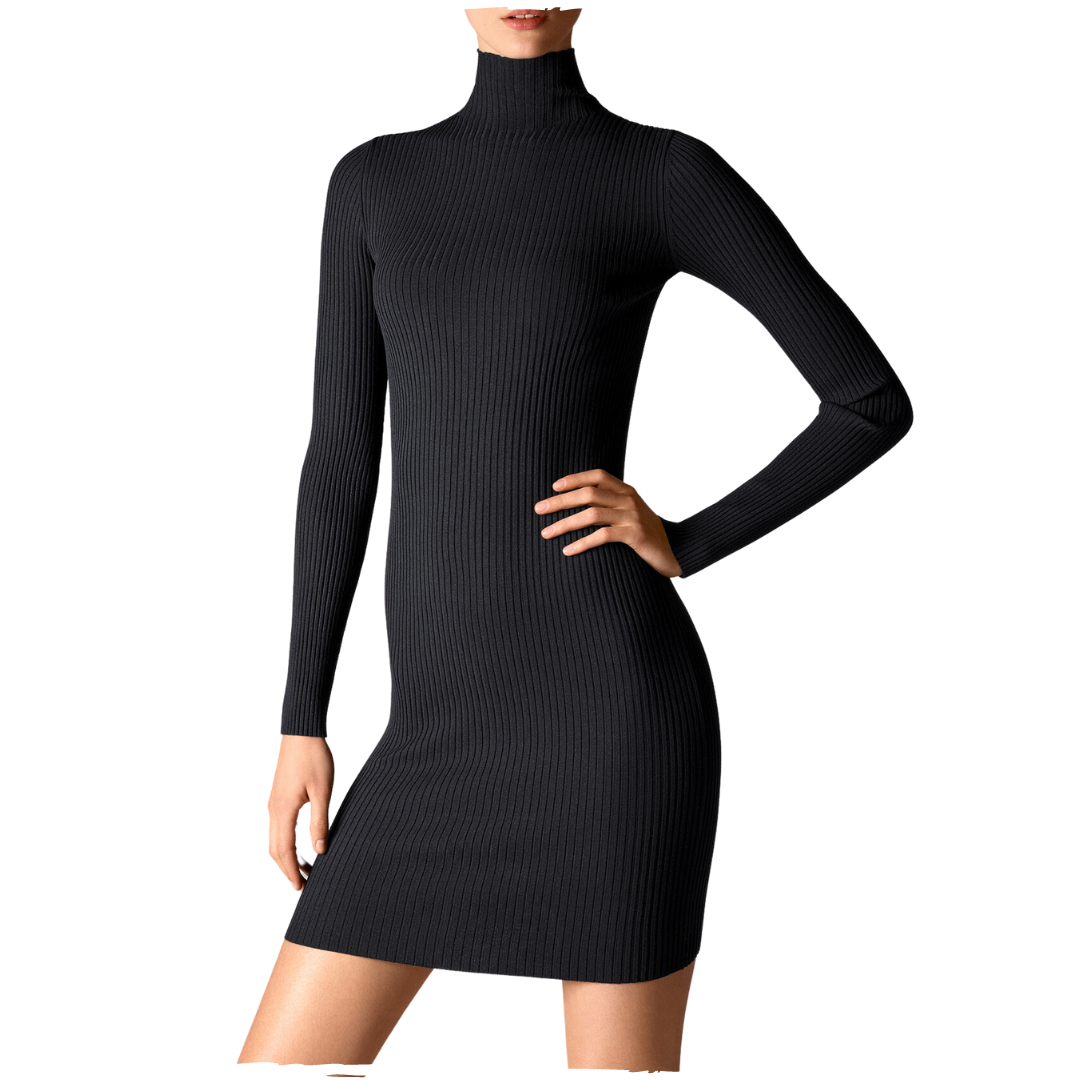 open lace back dress VISCOSE RIB DRESS